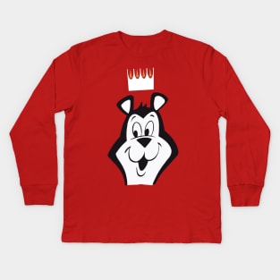 Hamm's Bear with a White Crown Kids Long Sleeve T-Shirt